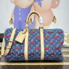 M13875-057　ルイヴィトン LOUISVUITTON 2025年新作 LV TM キーポル バンドリエール 45 トートバッグ ボストンバッグ モノグラム チェリー デニム