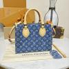 M14633-057　ルイヴィトン LOUISVUITTON 2025年新作 オンザゴー PM ハンドバッグ トートバッグ オーガニックコットン 