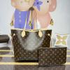 M46975-057　ルイヴィトン LOUISVUITTON 2025年新作 パーソナライズ可能 ネヴァーフル MM トートバッグ ハンドバッグ モノグラムキャンパス