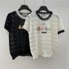 MDMM25013-XG　ミュウミュウ MIUMIU 2025年新作 透かし彫り Tシャツ 半袖 クルーネック レディース