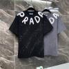TDPD25010-JS　プラダ PRADA 2025年最新入荷 コットンジャージー ショートスリーブ クルーネック 半袖 カジュアル おしゃれ 男女兼用