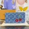 M23161-057　ルイヴィトン LOUISVUITTON 2025年新作 LV TM ジッピー ウォレット ファスナー長財布 モノグラム チェリー デニム