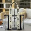 CLE7888TBK-99　クロエ CHLOE 2025年新作 Woody ミディアム トートバッグ ハンドバッグ 2way ショルダーバッグ