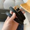 YSLP25002Z-99　イヴサンローラン Saint laurent YSL 2025年新作 カサンドラ ナローベルト スクエアバックル YSLモノグラムループ付き レディース 幅20mm