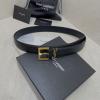YSLP25004-99　イヴサンローラン Saint laurent YSL 2025年新作 カサンドラ ナローベルト スクエアバックル YSLモノグラムループ付き レディース 幅30mm