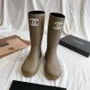 CHJ25020-26　シャネル CHANEL 2025年新作 ミディブーツ フラットフォーム ゴム レディース シューズ