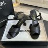 CHJ25031S-26　シャネル CHANEL 2025年新作 ローヒール スライド サンダル レディース 室外ミュール レザー