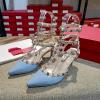 VTJ25003JQTL-26　ヴァレンティノ Valentino 2025年新作 ロックスタッズ ストラップパンプス ミディヒールシューズ レディース