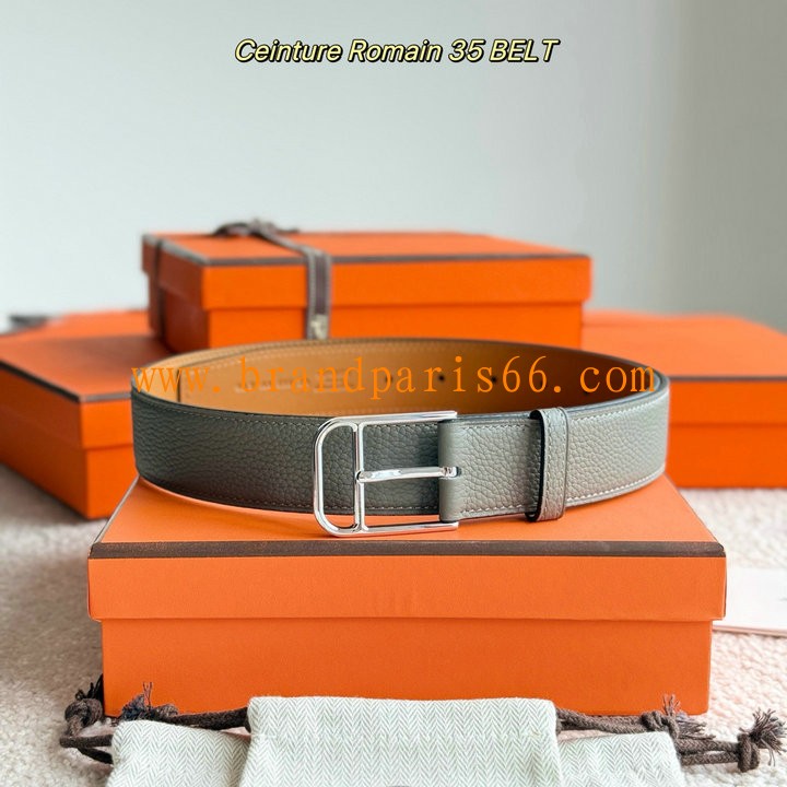 HEP25005LH-99　エルメス HERMES 2025年新作 ロマン ベルト 35mm メンズ レザー 