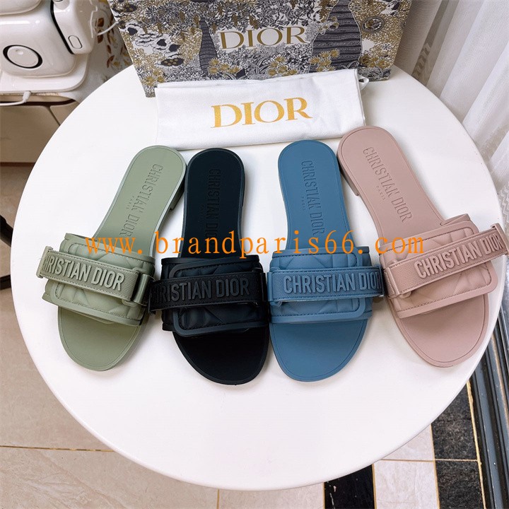CDJ25006-26　クリスチャンディオール CHRISTIAN DIOR 2025年新作 ディオールアクト スライド ビーチサンダル レディース フラットミュール