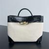 BOV743572PEBK-aj　ボッテガヴェネタ BOTTEGAVENETA 2025年新作 スモール アンディアーモ トップハンドルバッグ トートバッグ ハンドバッグ