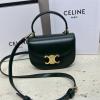 CE10L063PGL-99　セリーヌ CELINE 2025年新作 ミニ ブザス ショルダーバッグ フラップバッグ スムースカーフスキン