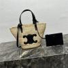 CE115802LXK-99　セリーヌ CELINE 2025年新作 ミディアム ティーン カゴバッグ トートバッグ ショルダーバッグ ラフィア