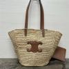 CE119682LXZ-99　セリーヌ CELINE 2025年新作 クラシック パニエ ミディアム クファン トートバッグ ハンドバッグ ラフィア  カーフスキン