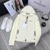WTMC25009-XG　モンクレール MONCLER 2025年新作 ロングスリーブ ダウンジャケット ニット ジップジャケット フード付き アウターコート レディース