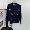 MKTB25004-XG　トム ブラウン Thom Browne 2025年新作 カーディガン ロングスリーブ ニットセーター Vネック カシミヤ ウール