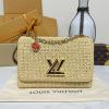 M14309-057　ルイヴィトン LOUISVUITTON 2025年新作 ツイスト PM ショルダーバッグ チュラルタン ラフィア
