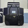 PD1BB115BBK-99　プラダ PRADA 2025年新作 ミディアムダブルハンドルバッグ トートバッグ リサイクルナイロン