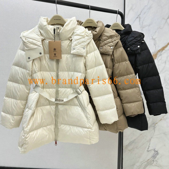 WTBR25006-XG　バーバリー BURBERRY 2025年新作 フーディー ショートダウン ジップジャケット パファージャケット ロングスリーブ レディース