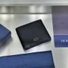 CD80031CBK-GH　クリスチャンディオール CHRISTIAN DIOR 2025年新作  CD Icon ショートウォレット 2つ折り短財布 メンズ レザー