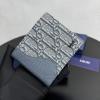 CD80032BHL-GH　クリスチャンディオール CHRISTIAN DIOR 2025年新作  サドル ショートウォレット 2つ折り短財布 メンズ オブリーク ジャカード
