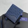 CD80032BSL-GH　クリスチャンディオール CHRISTIAN DIOR 2025年新作  サドル ショートウォレット 2つ折り短財布 メンズ オブリーク ジャカード