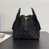 CH99443BBK-GH　シャネル CHANEL 2025年新作 ミディアムバッグ チェーンポーチ ショルダーバッグ ドローストリング レディース ツイード
