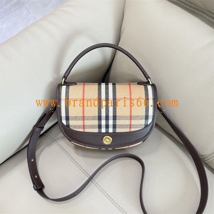 BR2160XK-GH　バーバリー BURBERRY 2025年新作 Highlands チェック柄 トートバッグ ショルダーバッグ レディース
