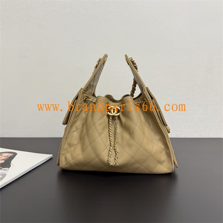 CH99442QXS-GH　シャネル CHANEL 2025年新作 スモールバッグ チェーンポーチ ショルダーバッグ ドローストリング レディース キャビアスキン