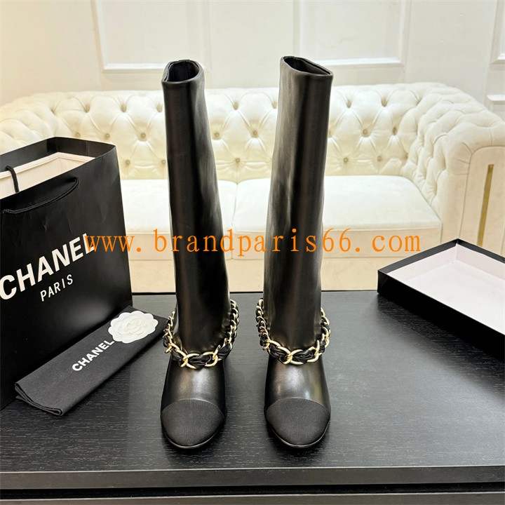 CHJ25075GZ-26　シャネル CHANEL 2025年新作 ミディブーツ ローヒールシューズ レディース 靴