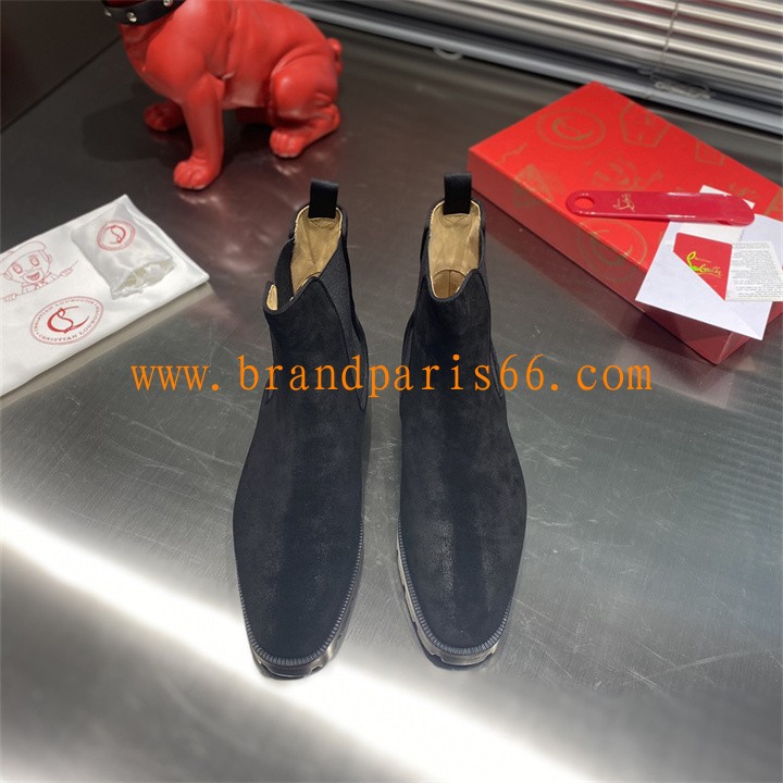 CLJ25009N-26　クリスチャンルブタン CHRISTIAN LOUBOUTIN 2025年新作 メンズ アンクルブーツ ショートブーツ フラットシューズ