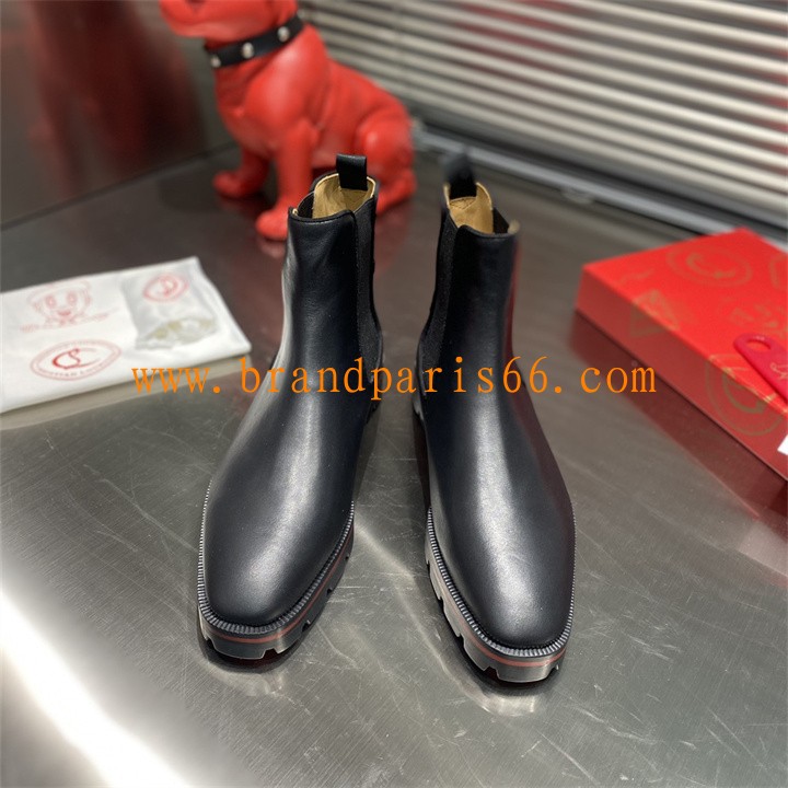 CLJ25009P-26　クリスチャンルブタン CHRISTIAN LOUBOUTIN 2025年新作 メンズ アンクルブーツ ショートブーツ フラットシューズ