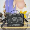 N00059-057 ルイヴィトン LOUISVUITTON 2025年新作 ハンドル トランク ショルダーバッグ スクエアバッグ ダモフラージュ ブラック キャンバス