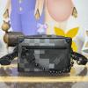 M14922-057 ルイヴィトン LOUISVUITTON 2025年新作 ミニ ソフトトランク ショルダーバッグ スクエアバッグ ダモフラージュ ブラック キャンバス