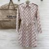 KQBR25004-XG　バーバリー BURBERRY 2025年新作 チェック柄 ロングドレス ロングスリーブ ワンピース レディース おしゃれ