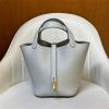 HPT18TCQJBL-063　エルメス HERMES 2025新作 ピコタン18 PM ハンドバッグ トートバッグ TCレザー