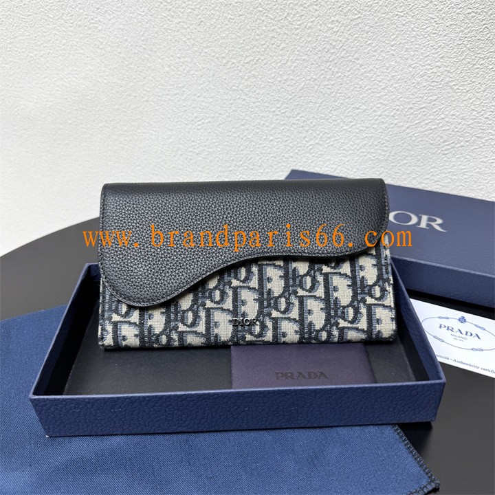 CD8016BBK-99　クリスチャンディオール CHRISTIAN DIOR 2025年新作 2つ折り長財布 ロングウォレット オブリーク ジャカード 
