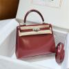 HKL25BXYRD-063　エルメス HERMES 2025年新作 ケリー 25 トップハンドルバッグ トートバッグ ハンドバッグ 2way ショルダーバッグ レディース BOX革