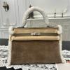 HKL35TDYHS-063　エルメス HERMES 2025年新作 ケリー 35 トップハンドルバッグ トートバッグ ハンドバッグ レディース スエード