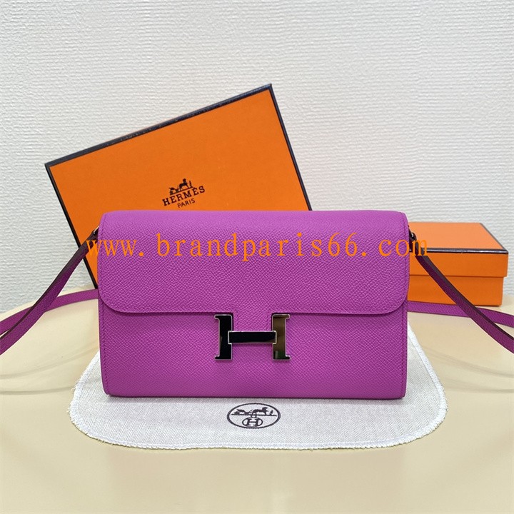 H709SZYYF-063　エルメス HERMES 2025年新作 コンスタンス ポケット ショルダーバッグ ロングウォレット レディース エプソン