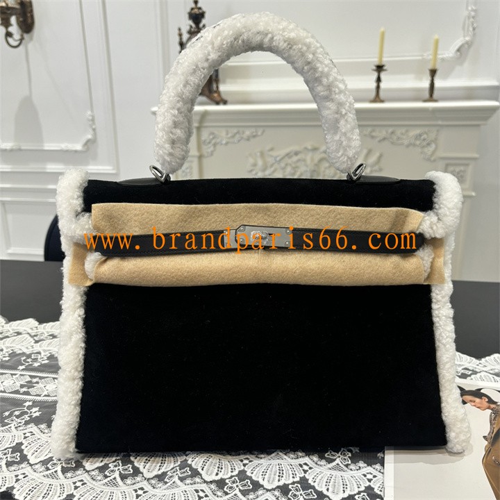 HKL35TDYBK-063　エルメス HERMES 2025年新作 ケリー 35 トップハンドルバッグ トートバッグ ハンドバッグ レディース スエード