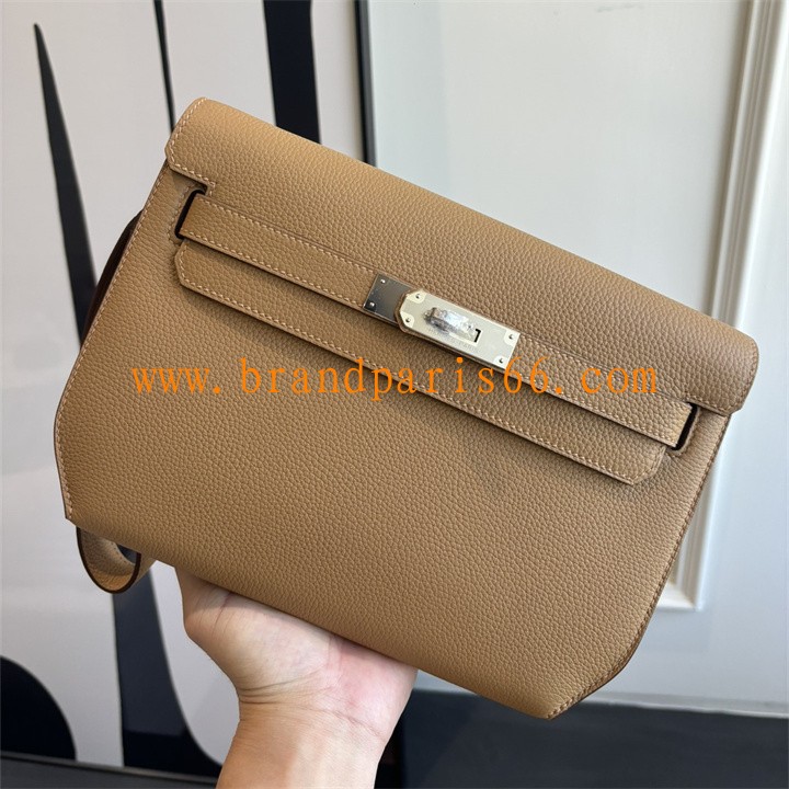 HKLD25TGYZS-063　エルメス HERMES 2025年新作 ケリー デペチェス ポーチ ストラップ付き 手持ちかばん クラッチバッグ ショルダーバッグ togo皮