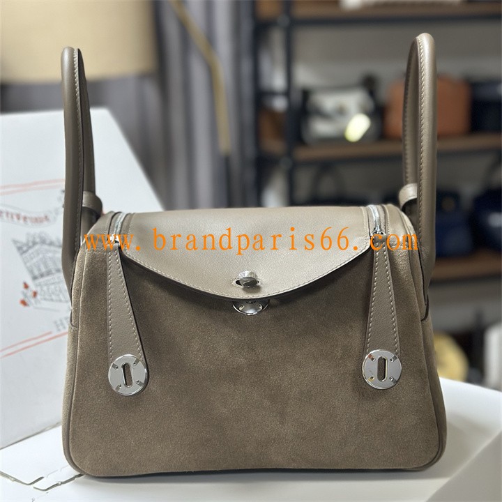 HLD26JSYDH-063　エルメス HERMES 2025年新作 リンディ スモール ショルダーバッグ フラップバッグ スクエアバッグ レディース スエード