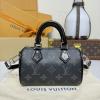 M26573-057　ルイヴィトン LOUISVUITTON 2025年新作 ナノ スピーディ トートバッグ ハンドバッグ ショルダーバッグ モノグラム エクリプス キャンバス