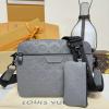 M27185Y-057　ルイヴィトン LOUISVUITTON 2025年新作 トリオ メッセンジャーバッグ ショルダーバッグ モノグラム シャドウ レザー メンズ
