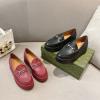 GGJ25023P-26　グッチ GUCCI 2025年新作 ホースビット ローファー レディース パンプス フラットシューズ 靴 レザー 