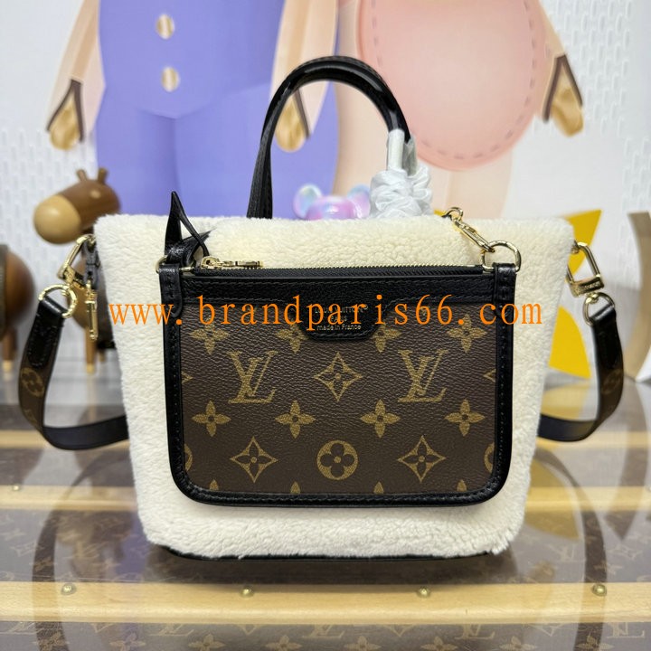 M26315-057　ルイヴィトン LOUISVUITTON 2025年新作 リバーシブル LV SKI ネヴァーフル インサイドアウト BB ハンドバッグ モノグラム シアリング