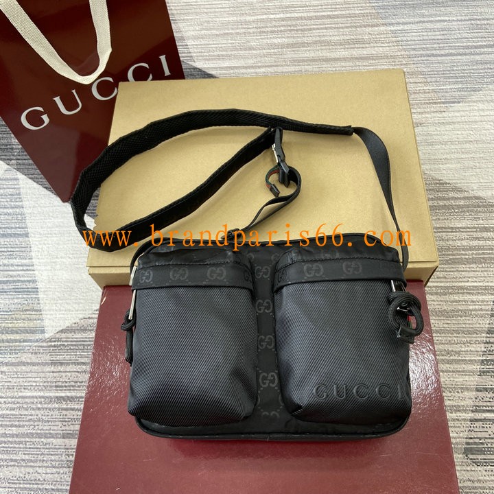 GG834475SL-GH　グッチ GUCCI 2025年新作 GGナイロン スモール クロスボディバッグ ショルダーバッグ メンズ 
