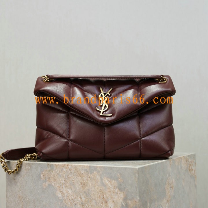 YSL577476JJH-GH　イヴサンローラン Saint laurent YSL 2025年新作 ルル パファー スモール ショルダーバッグ チェーンポーチ キルティングレザー