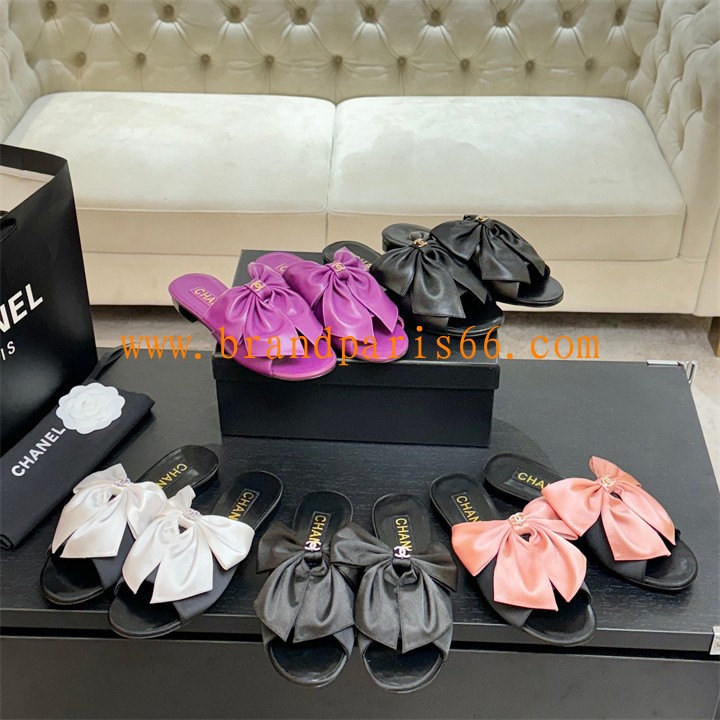 CHJ25094-26　シャネル CHANEL 2025年新作 スライドサンダル フラットフォーム ミュール レディース シューズ リボン付き